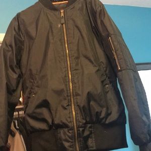 Black puffer jacket
